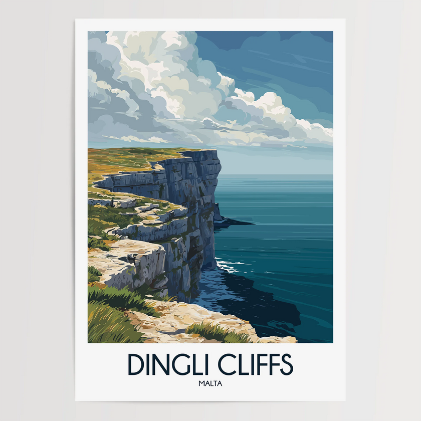 Dingli Cliffs Souvenir Poster Print