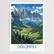 Dolomites Souvenir Poster Print