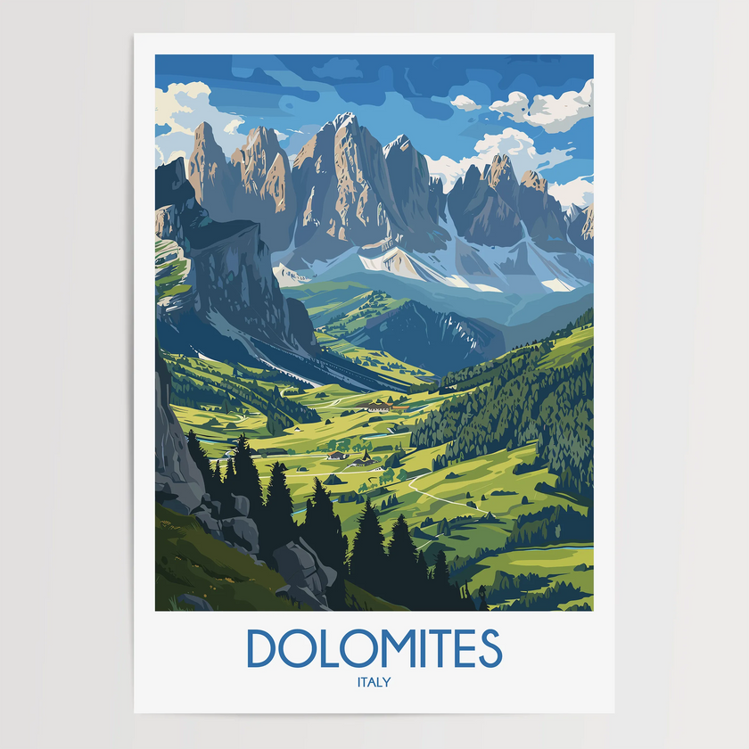 Dolomites Souvenir Poster Print