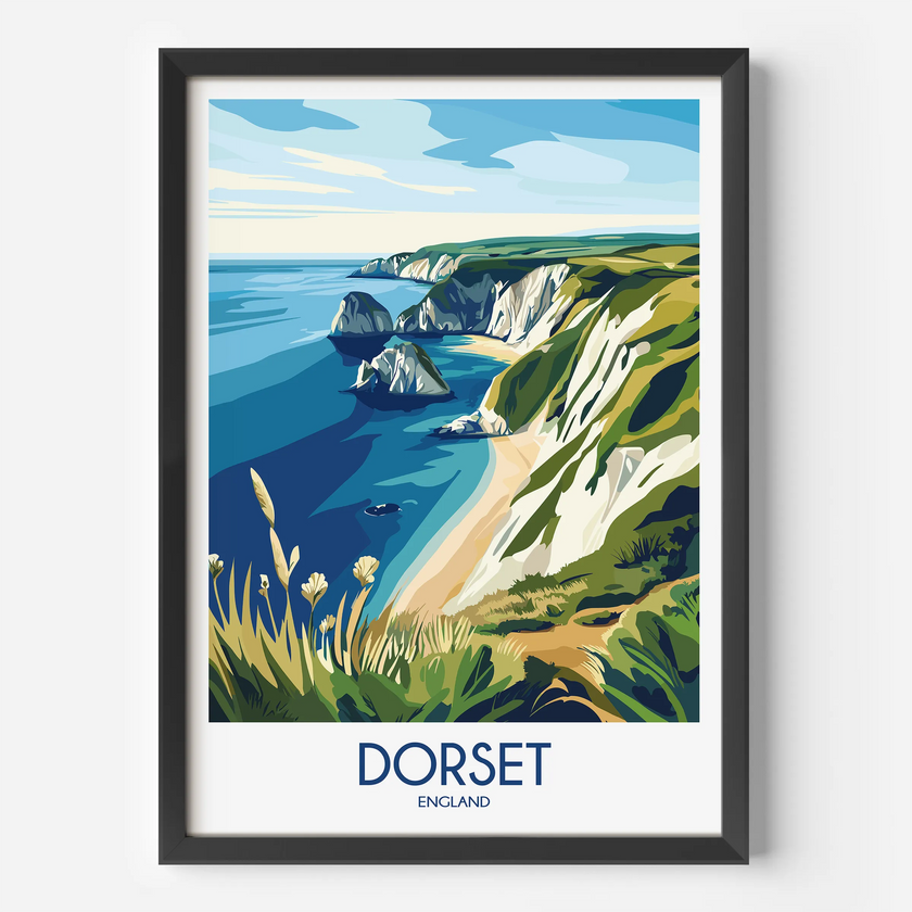 Dorset Modern Travel Poster
