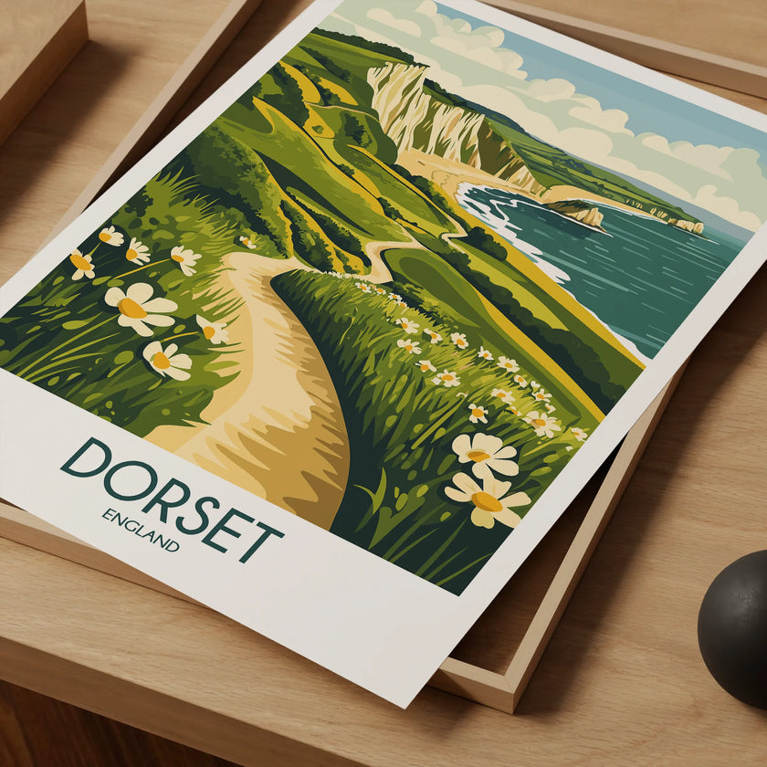 Dorset Retro Travel Illustration