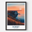 Dorset Retro Travel Illustration