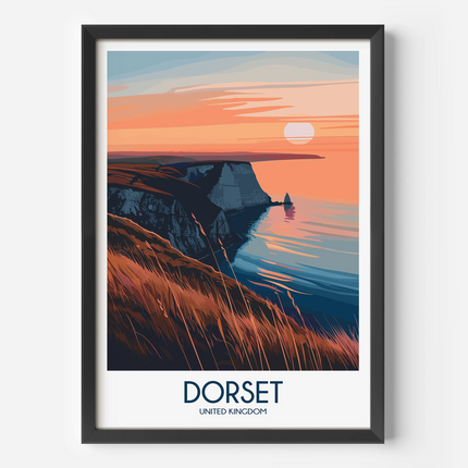Dorset Retro Travel Illustration