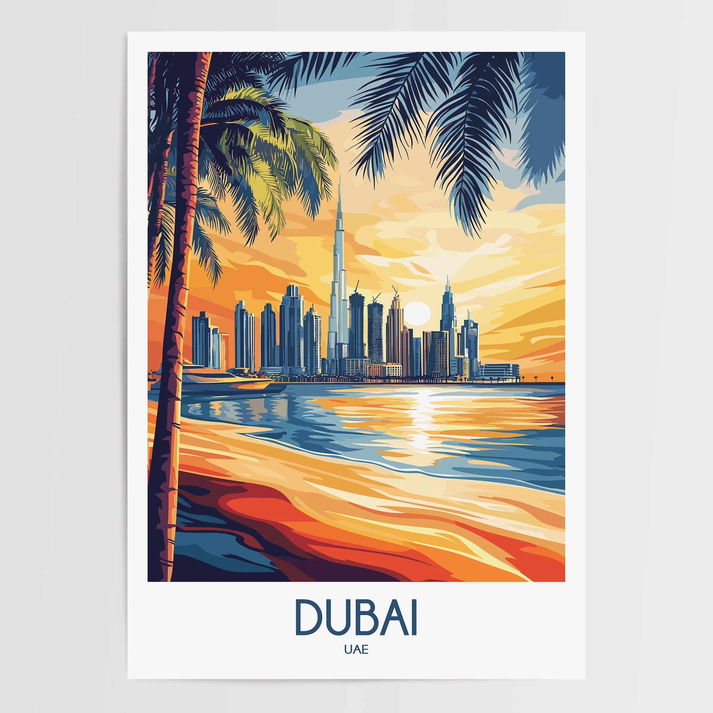 Dubai Modern Travel Poster