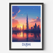 Dubai Retro Travel Illustration
