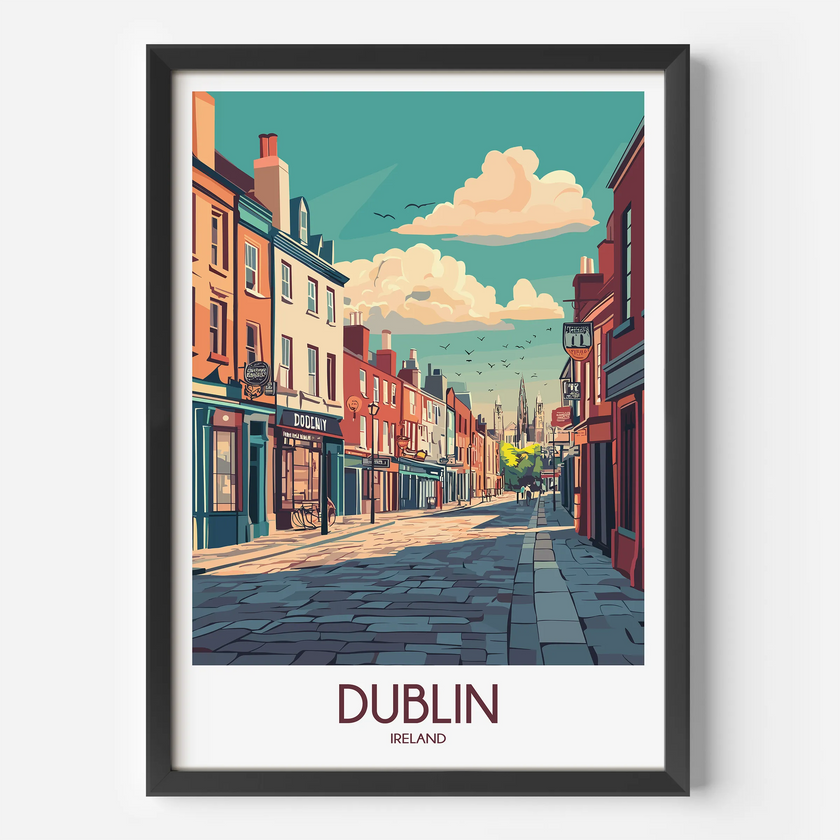 Dublin Modern Travel Poster
