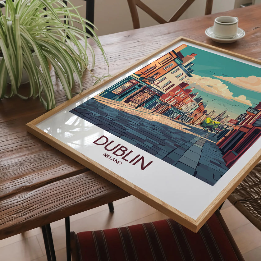 Dublin Retro Travel Illustration