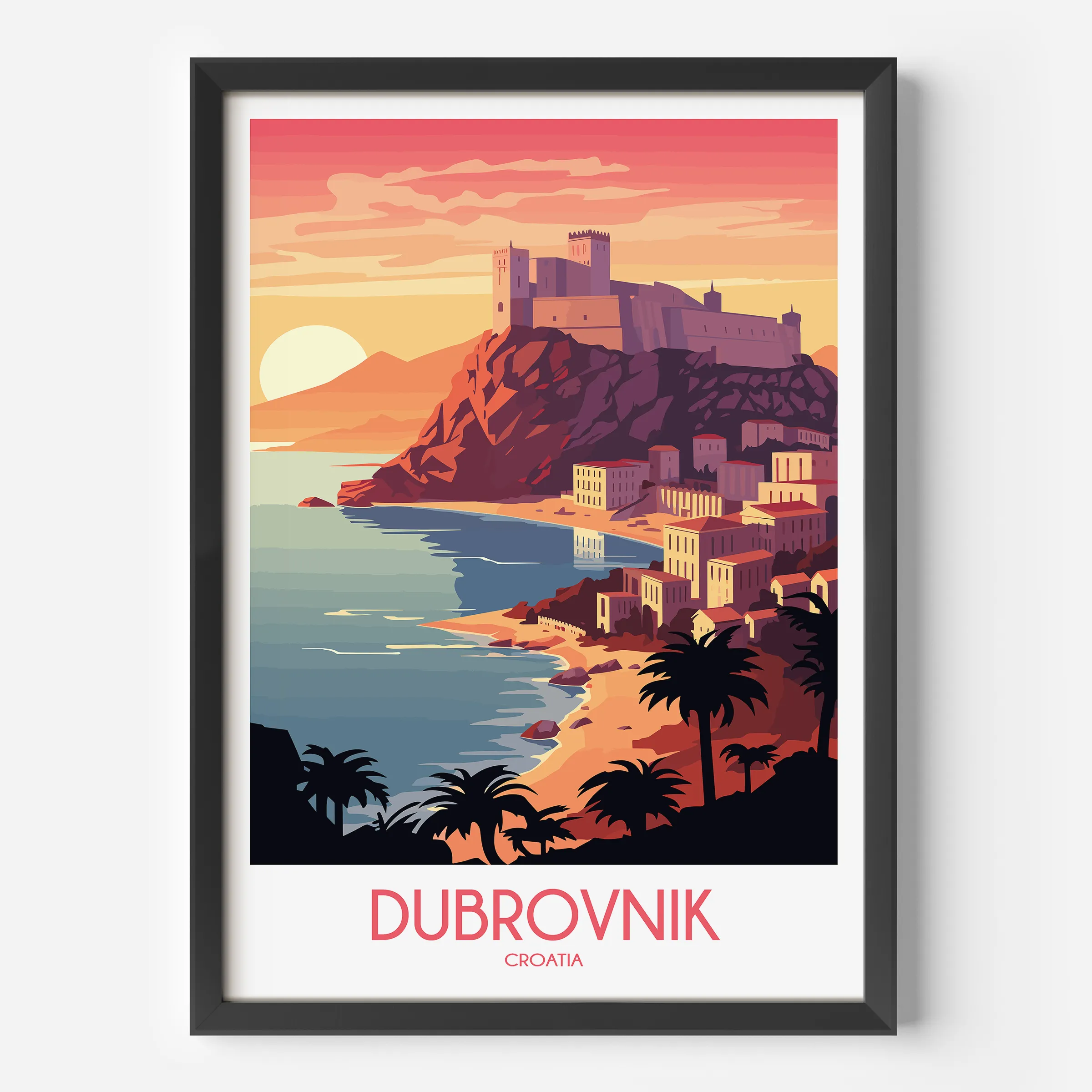 Dubrovnik Modern Travel Poster