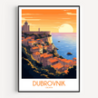 Dubrovnik Modern Travel Poster