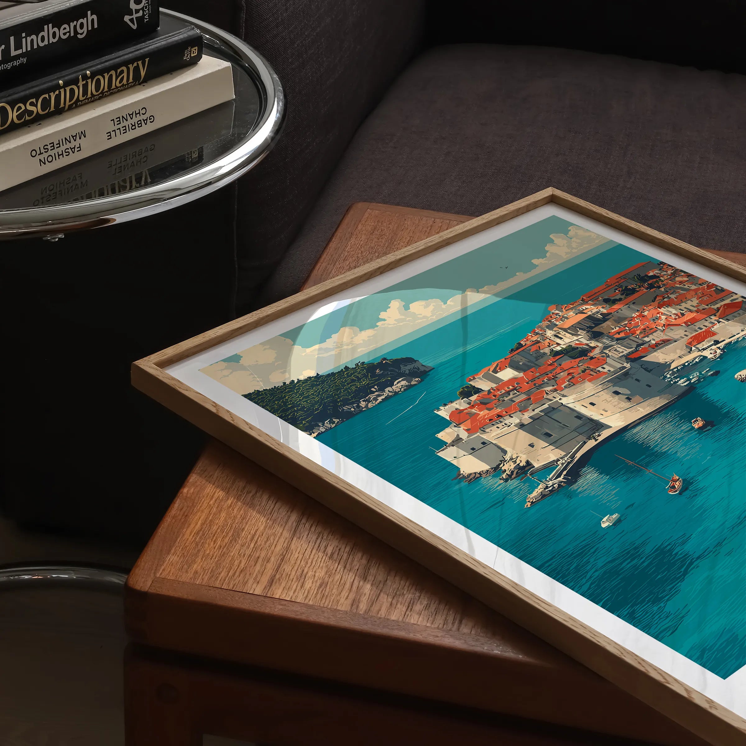 Dubrovnik Retro Travel Illustration