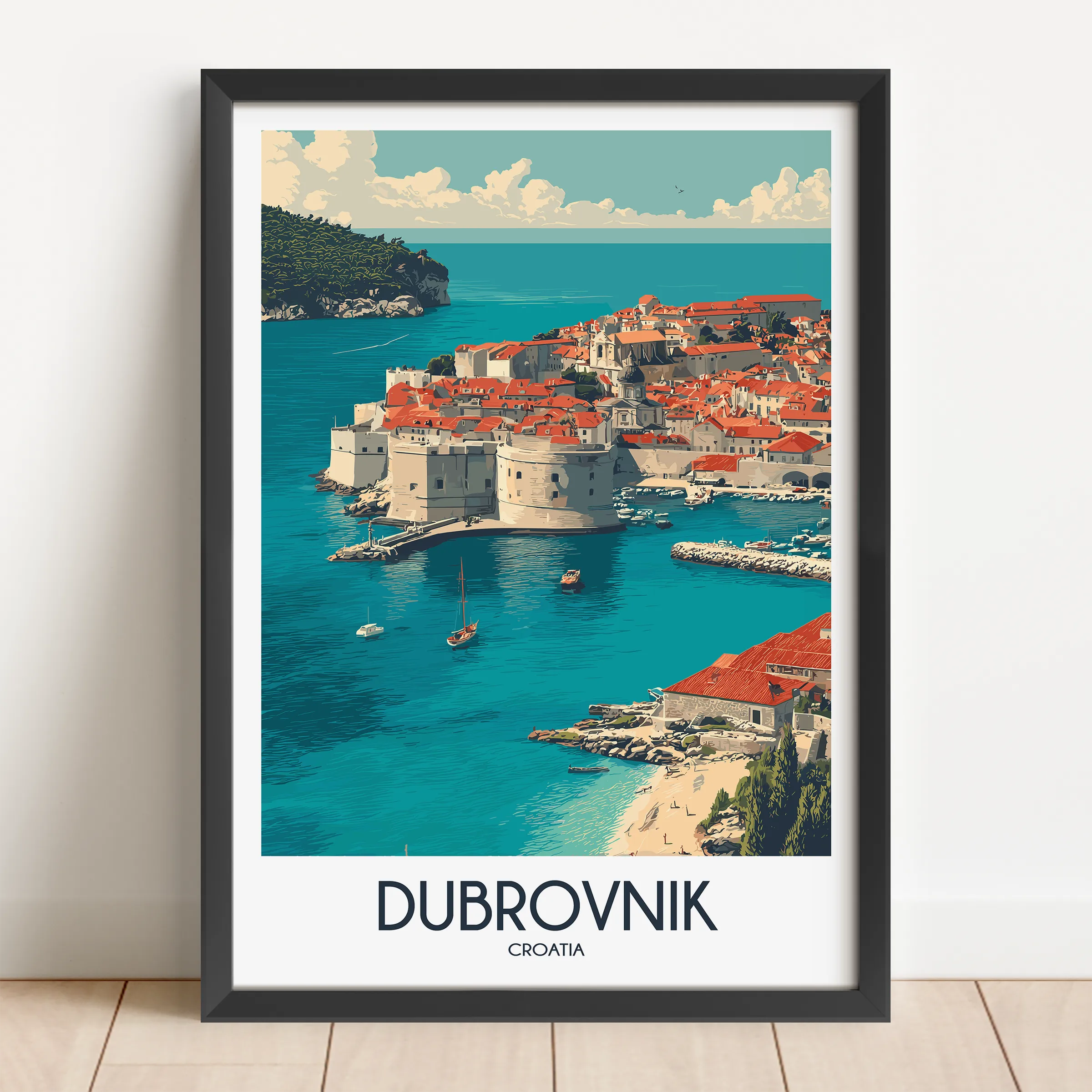 Dubrovnik Scenic Landscape Art