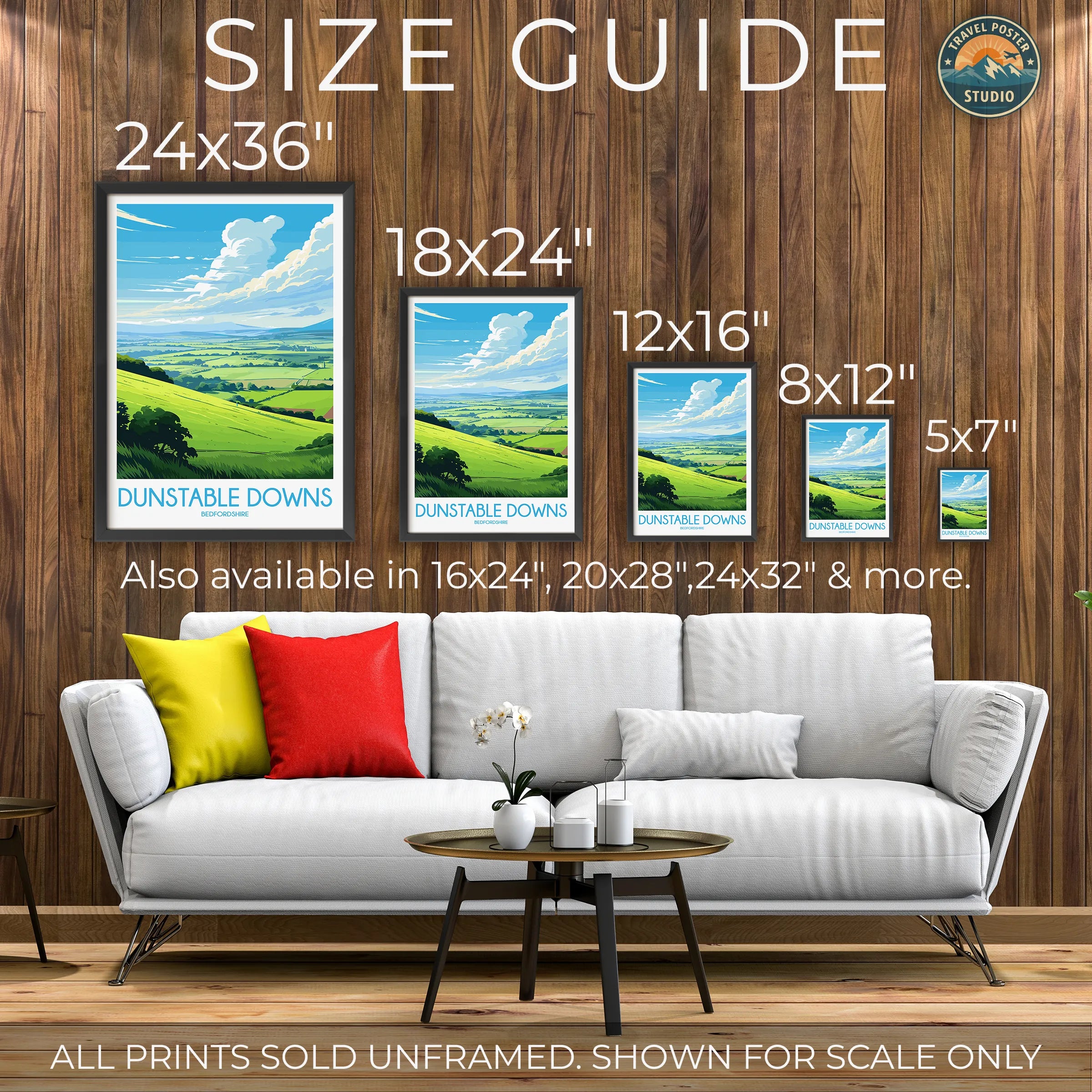 Dunstable Downs Souvenir Poster Print