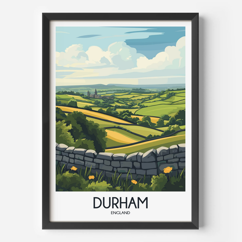 Durham Modern Travel Poster