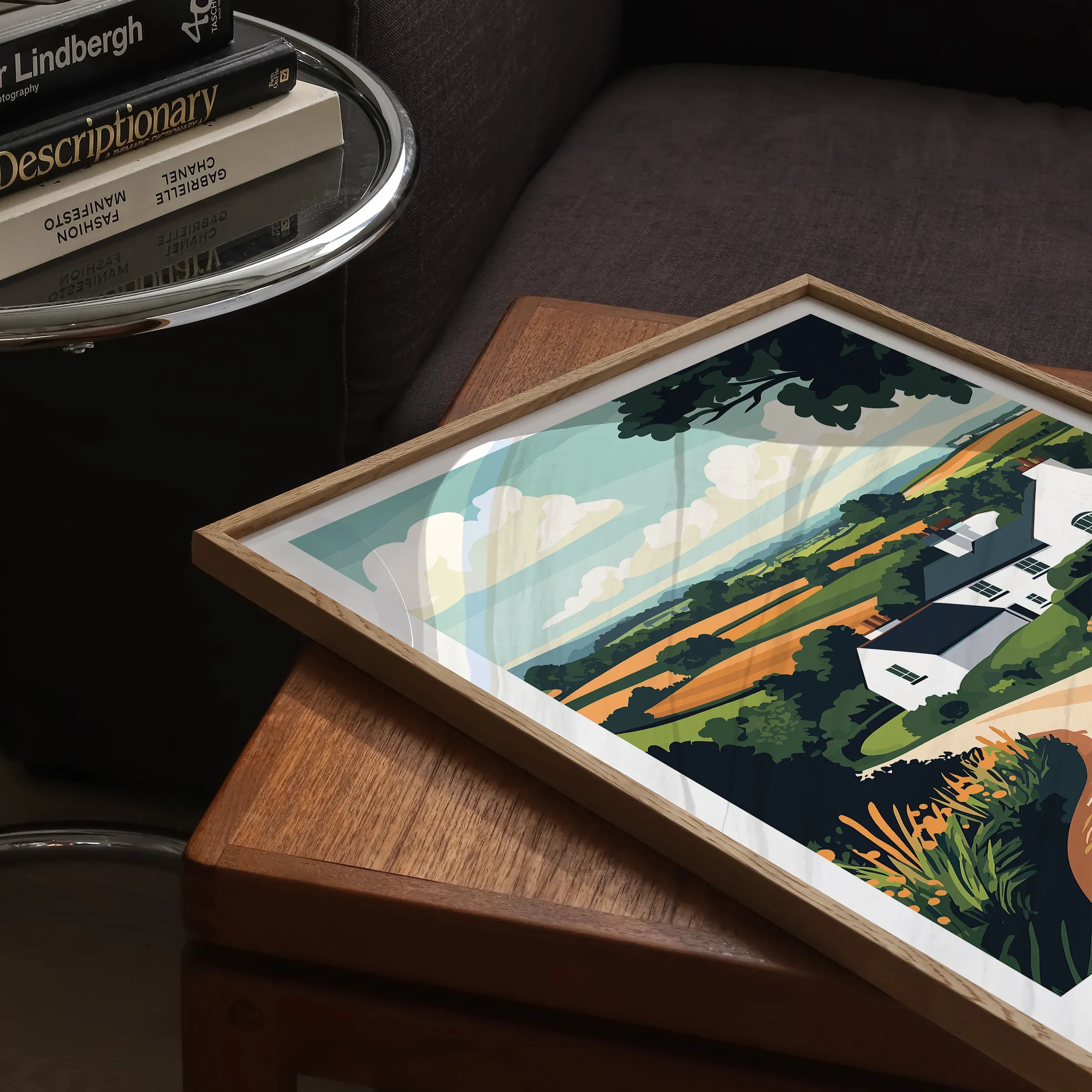 East Devon Retro Travel Illustration