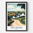 East Devon Retro Travel Illustration