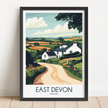 East Devon Vintage Style Print