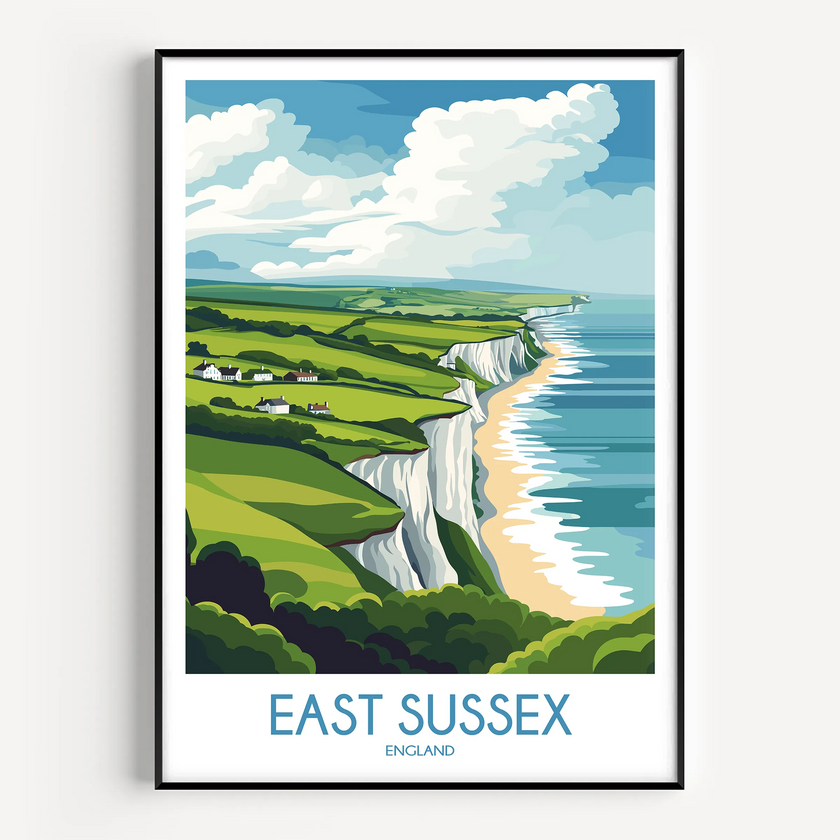 East Sussex Minimalist Wall Art