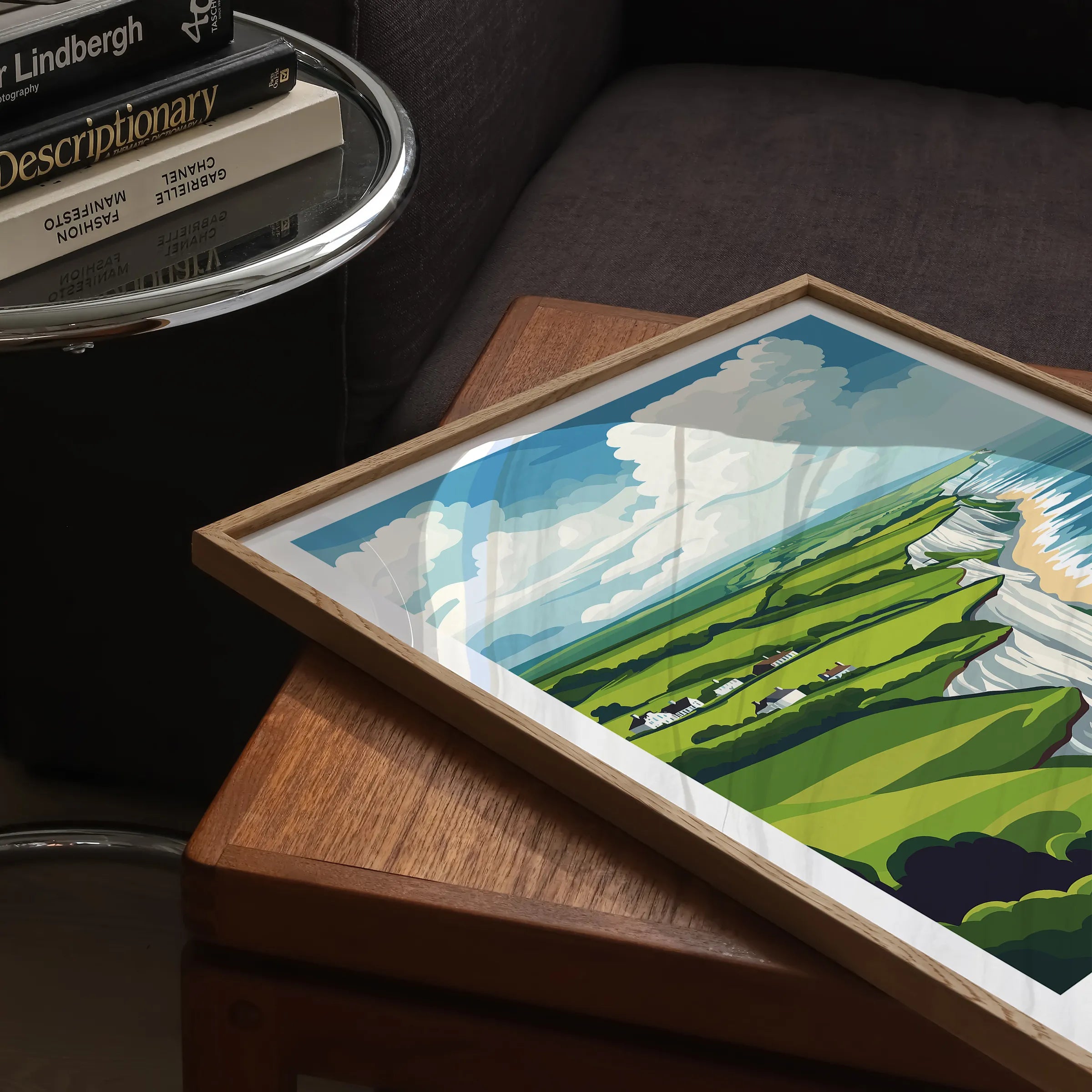 East Sussex Retro Travel Illustration