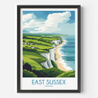 East Sussex Retro Travel Illustration
