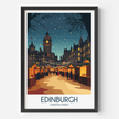Edinburgh Modern Travel Poster