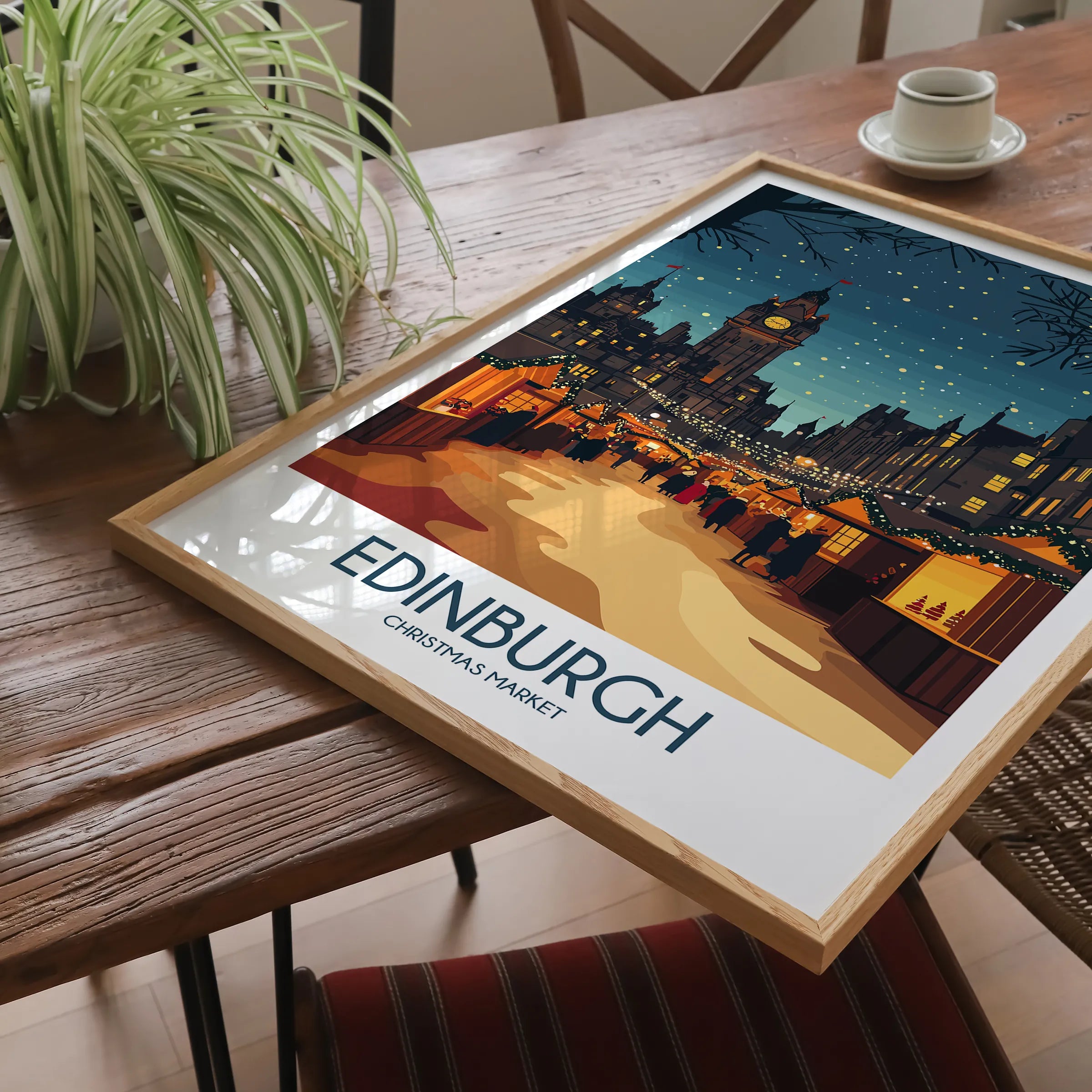 Edinburgh Retro Travel Illustration