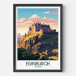 Edinburgh Retro Travel Illustration