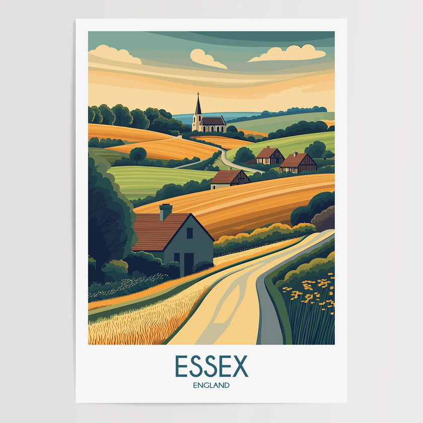Essex Retro Travel Illustration