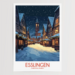 Esslingen Retro Travel Illustration