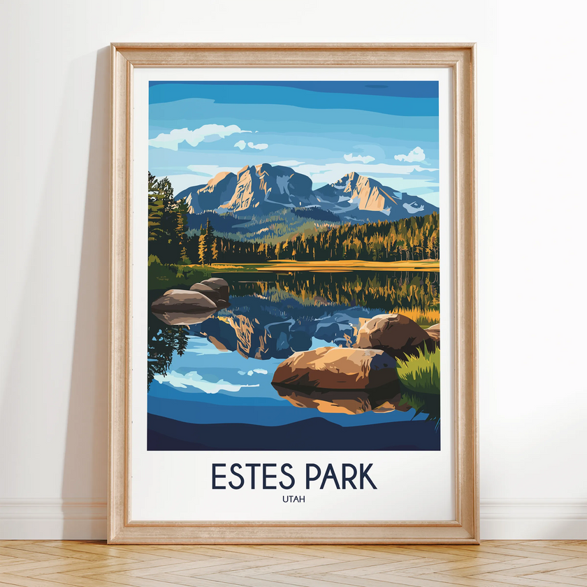 Estes Park Modern Travel Poster
