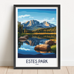 Estes Park Retro Travel Illustration