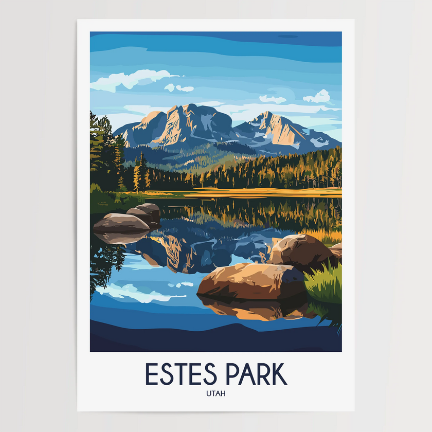 Estes Park Souvenir Poster Print