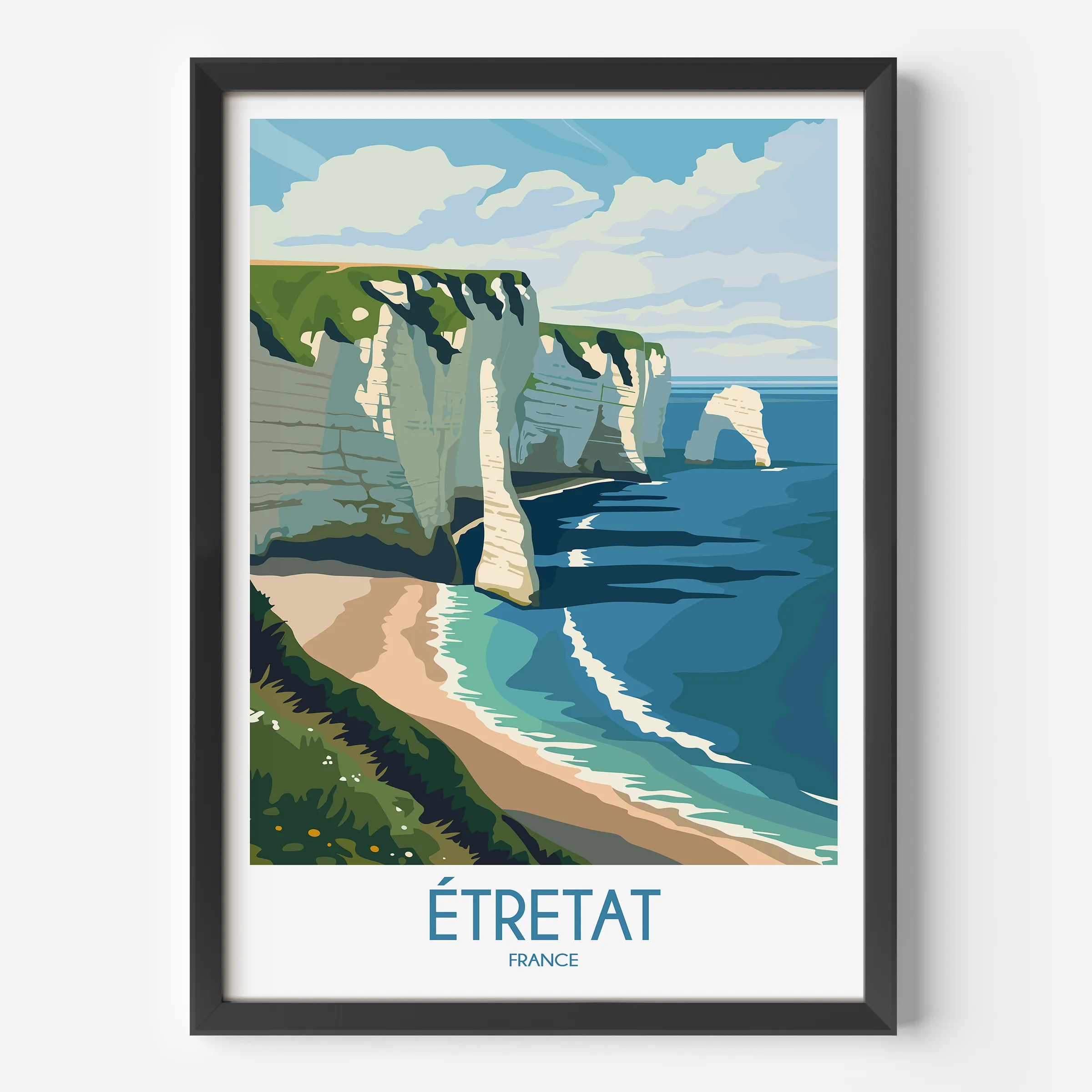 Etretat Modern Travel Poster
