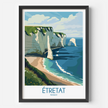 Etretat Modern Travel Poster