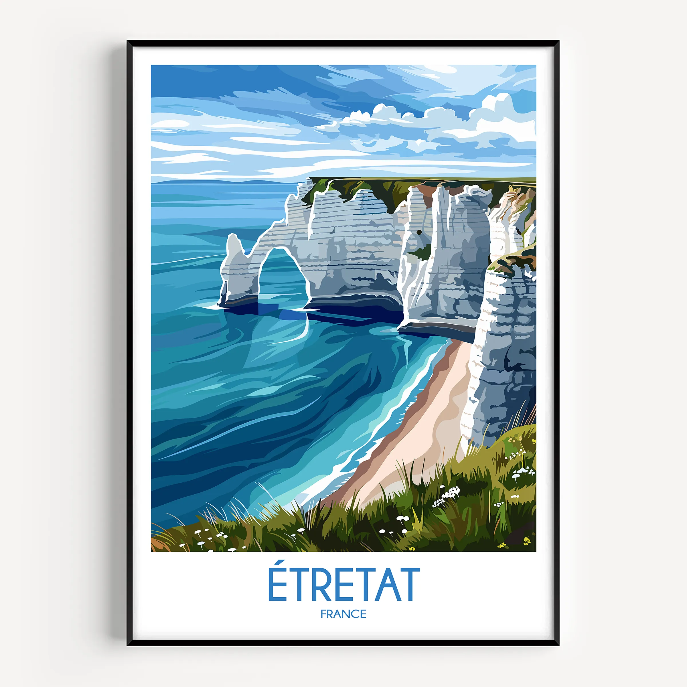 Etretat Scenic Landscape Art