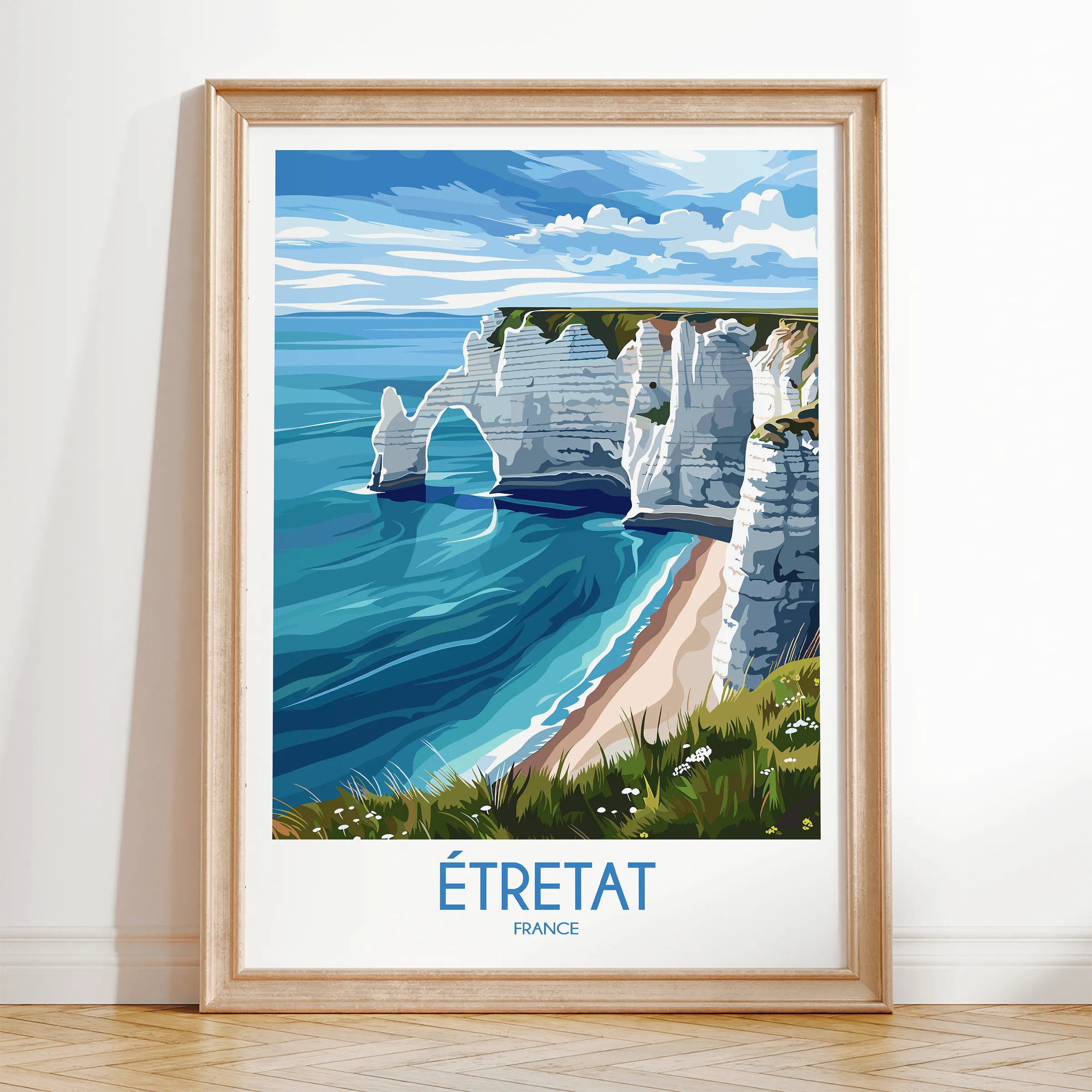 Etretat Vintage Style Print