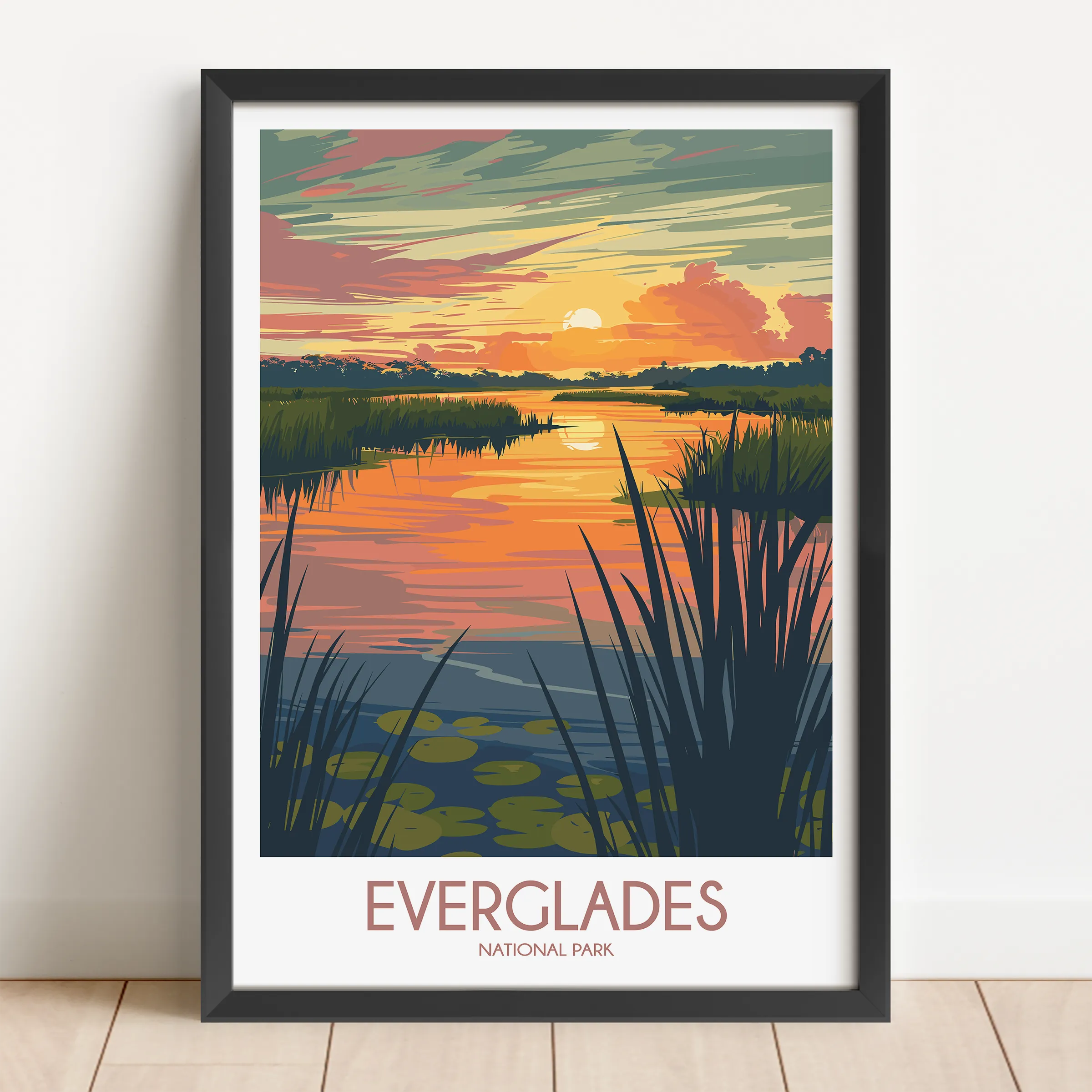 Everglades Modern Travel Poster