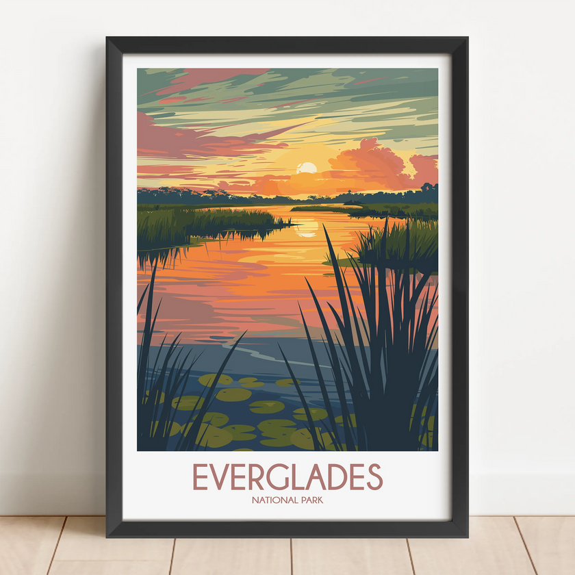 Everglades Modern Travel Poster