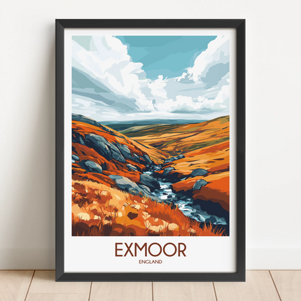 Exmoor Modern Travel Poster
