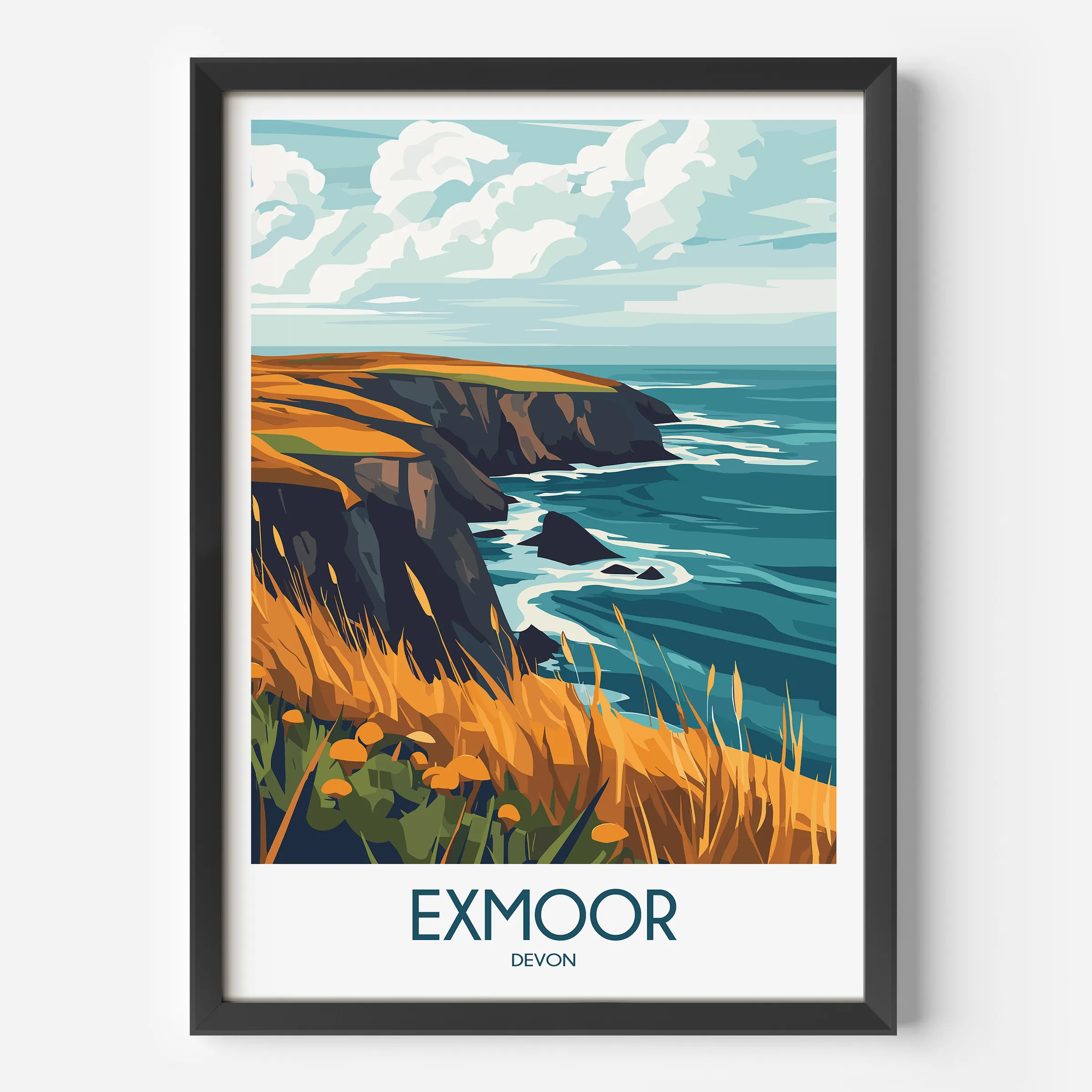 Exmoor Retro Travel Illustration