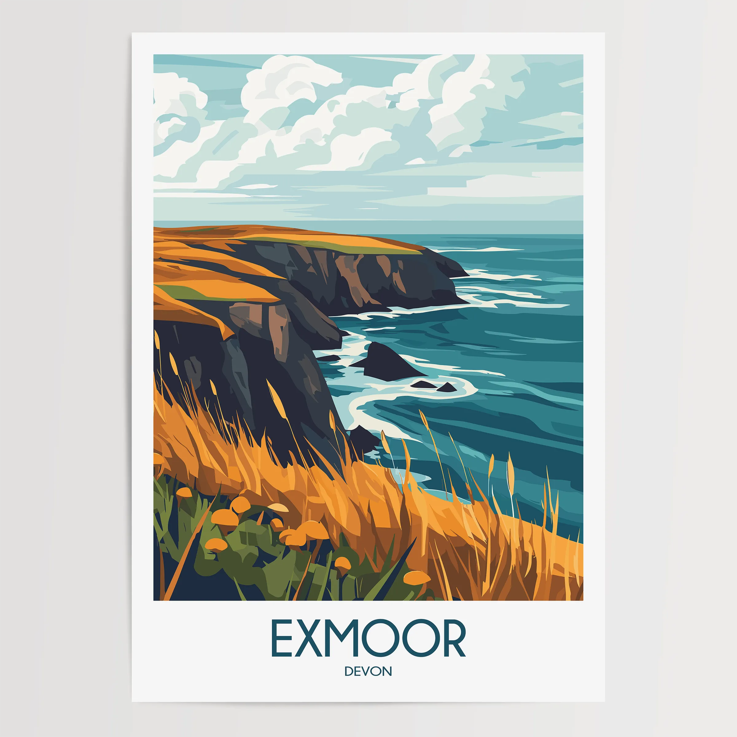 Exmoor Souvenir Poster Print