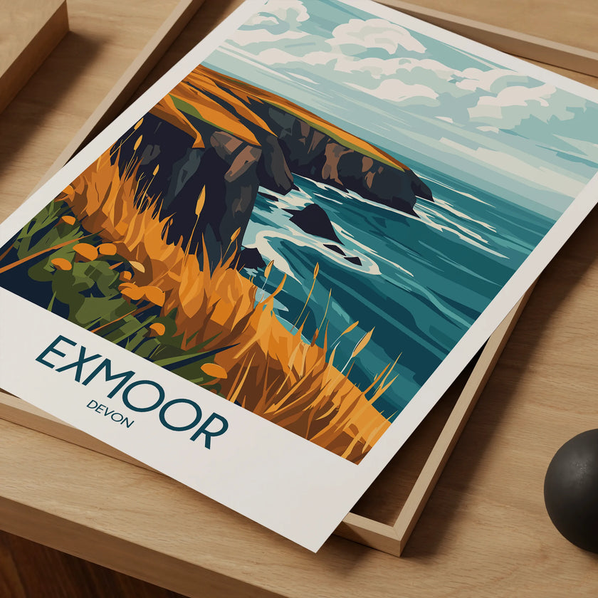 Exmoor Vintage Style Print