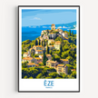 Èze Retro Travel Illustration