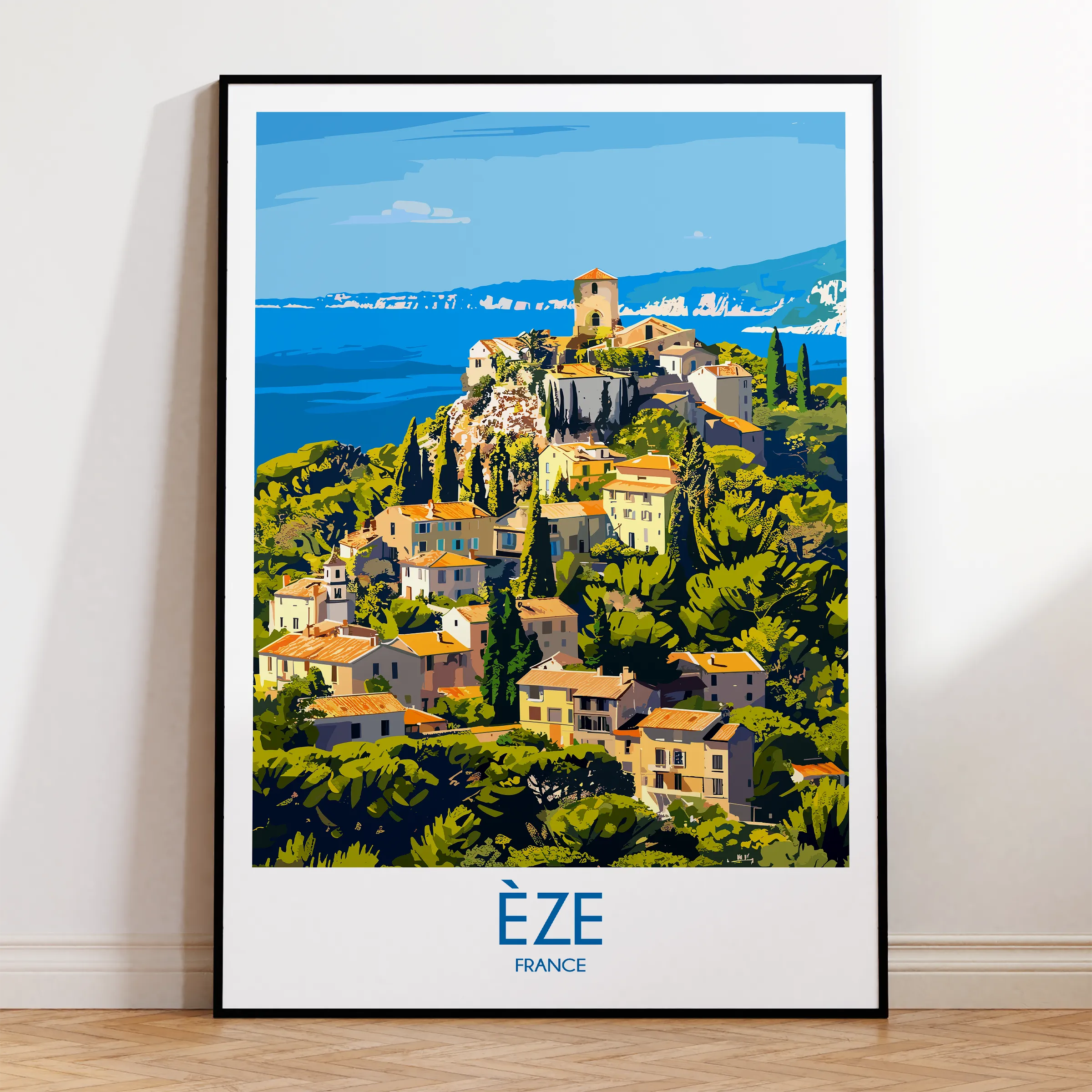 Èze Vintage Style Print
