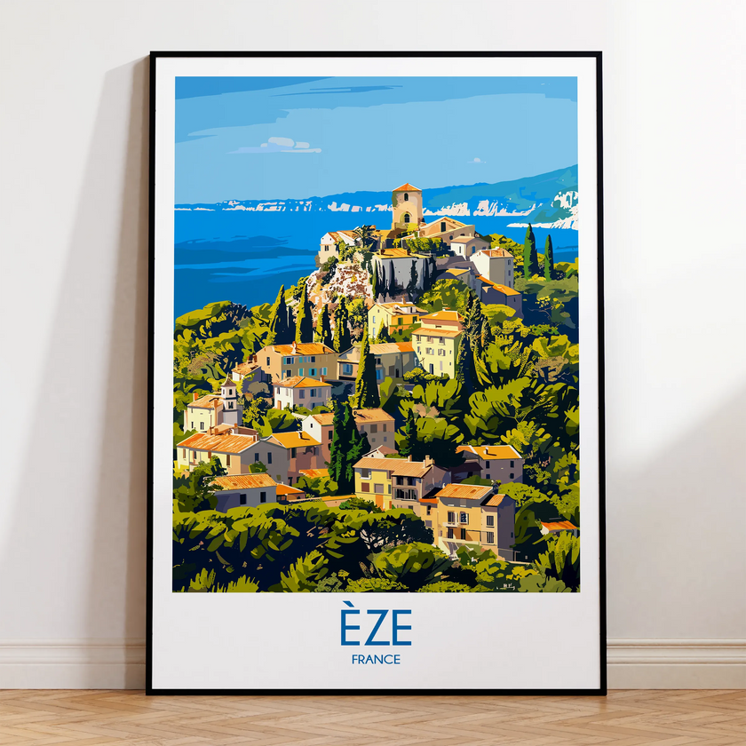 Èze Vintage Style Print