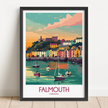 Falmouth Modern Travel Poster
