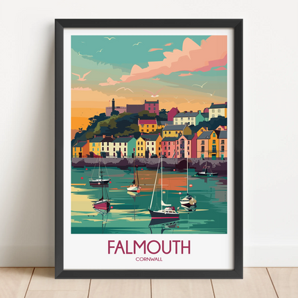 Falmouth Modern Travel Poster