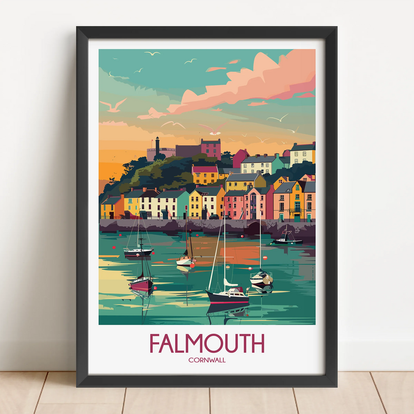 Falmouth Modern Travel Poster
