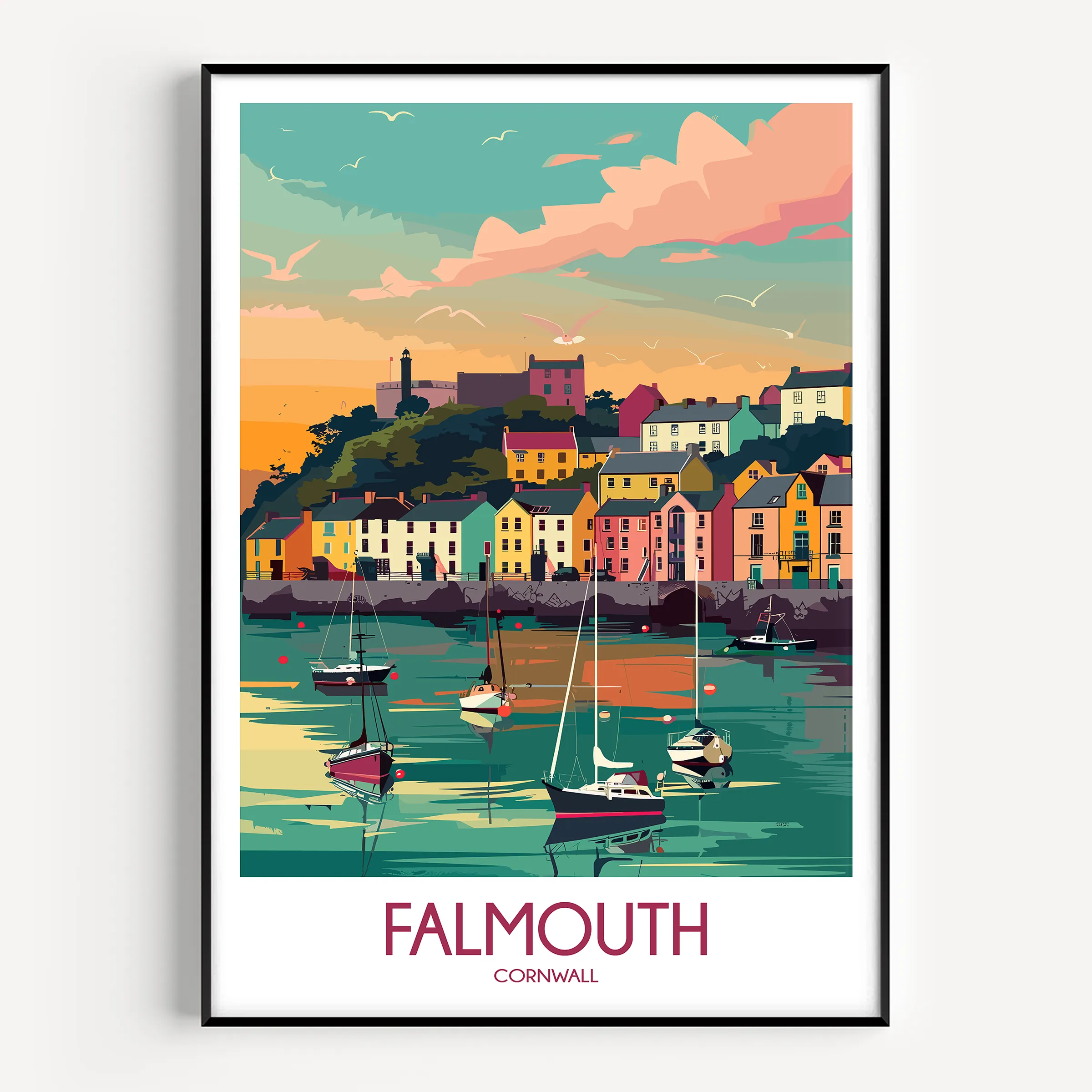 Falmouth Souvenir Poster Print