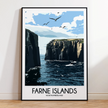 Farne Islands Modern Travel Poster
