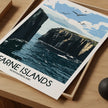 Farne Islands Vintage Style Print